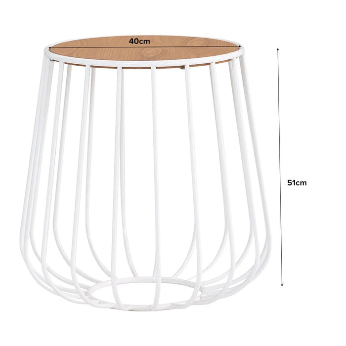 GABBIA Side table, round, black/cocoa, 40 cm, 131088