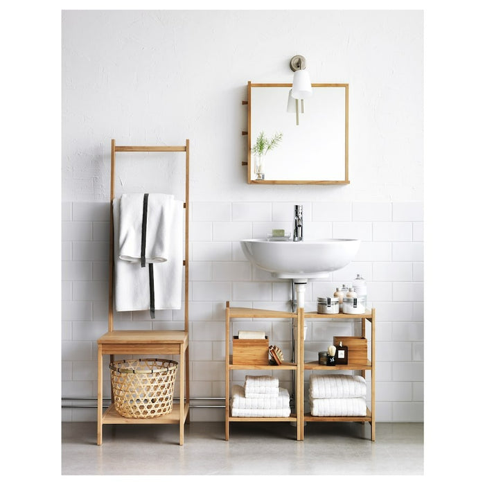 RAGRUND Towel rack chair, bamboo