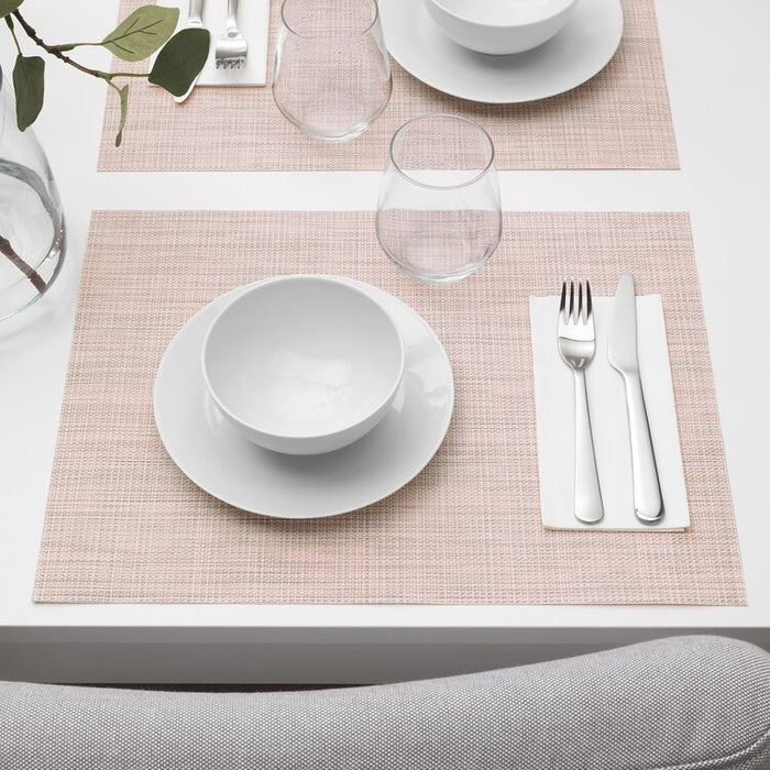 SNOBBIG Place mat, light pink, 45x33 cm