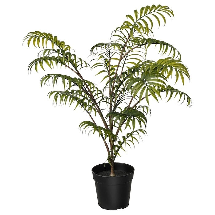 FEJKA Artificial potted plant, in/outdoor palm, 15 cm