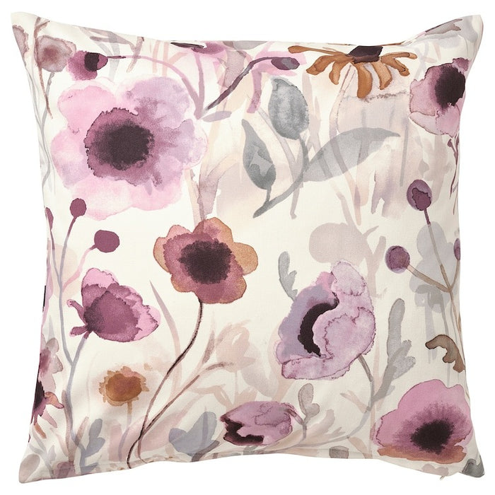 POLARTAG cushion cover, multicolour/floral pattern