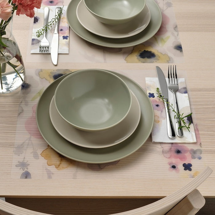 SOMMARFLOX place mat, patterned flower/multicolour