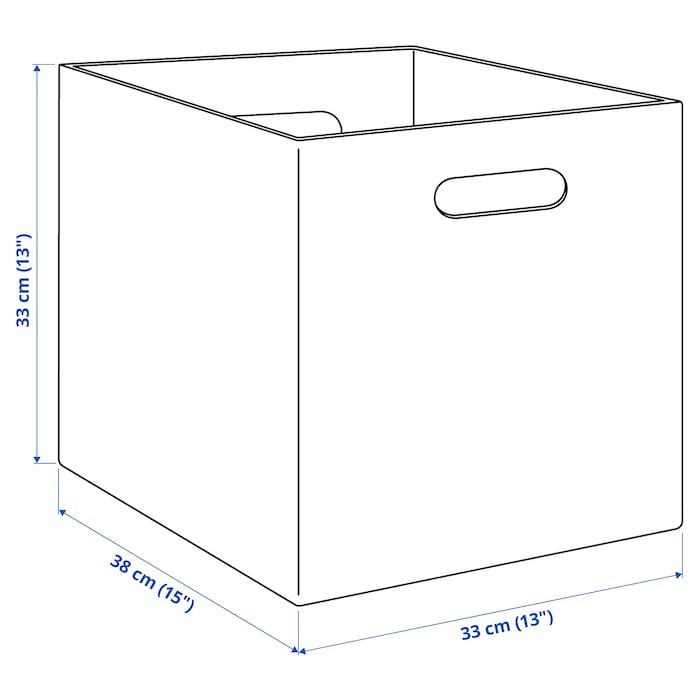 BLADDRA Box, grey, 33x38x33 cm