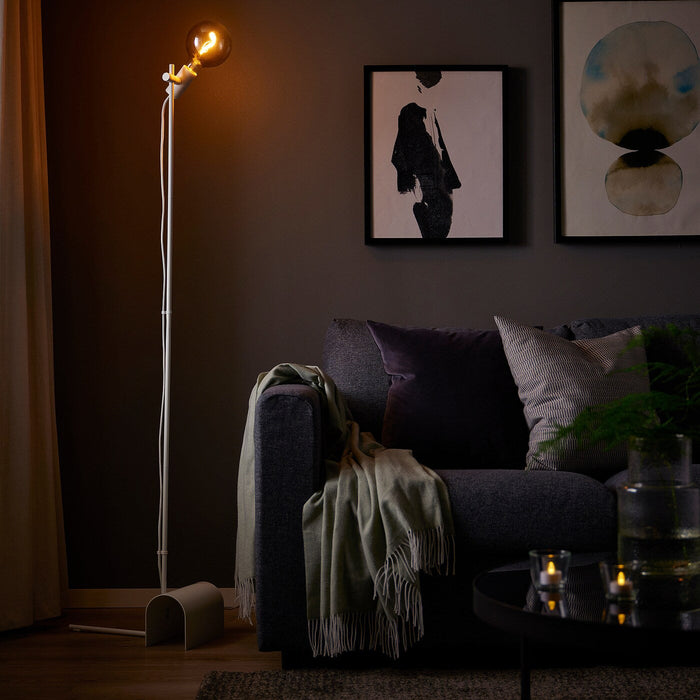 HARSLINGA floor lamp, white, 60538903