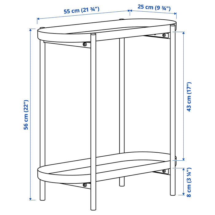 OLIVBLAD plant stand, in/outdoor light grey, 56 cm