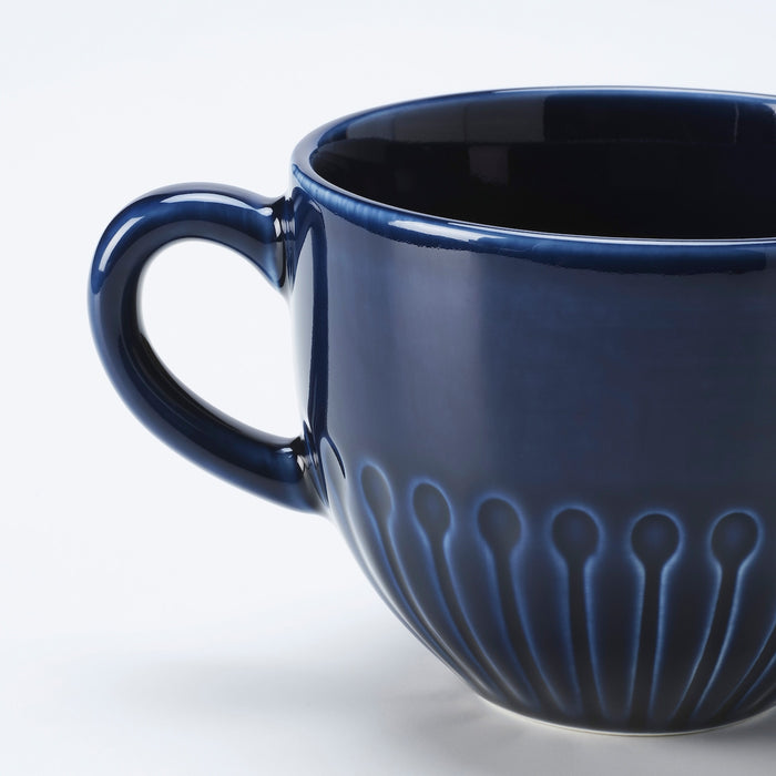 STRIMMIG mug, stoneware blue, 36 cl