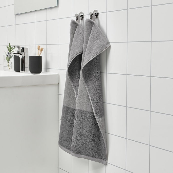 HIMLEAN Hand towel, dark grey/mélange, 40x70 cm