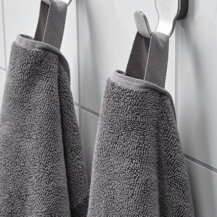 HIMLEAN Hand towel, dark grey/mélange, 40x70 cm