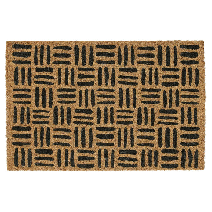 CYKELGRIND door mat, natural/black, 40x60 cm