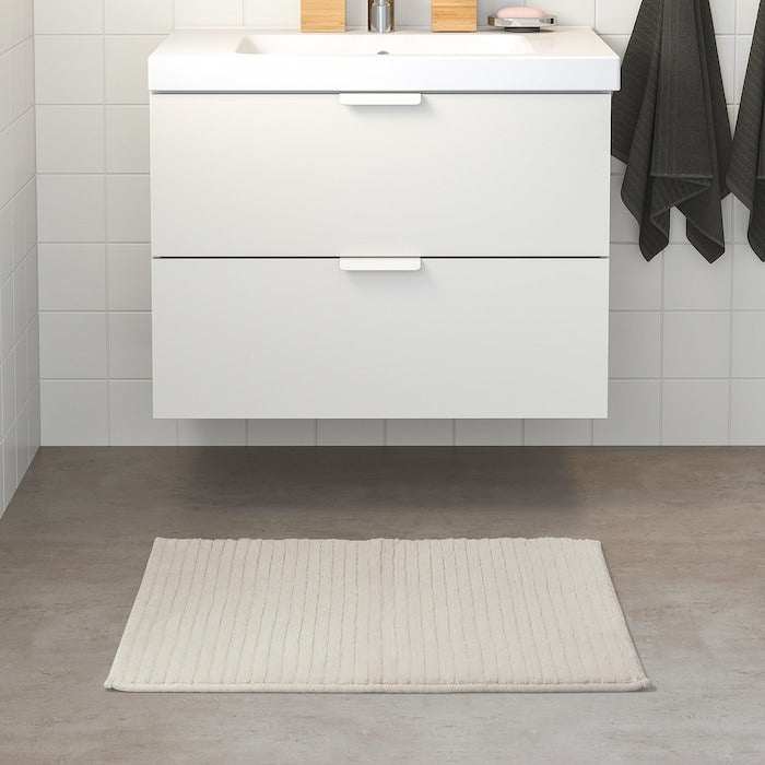 BRINASEN Bath mat, white, 50x80 cm