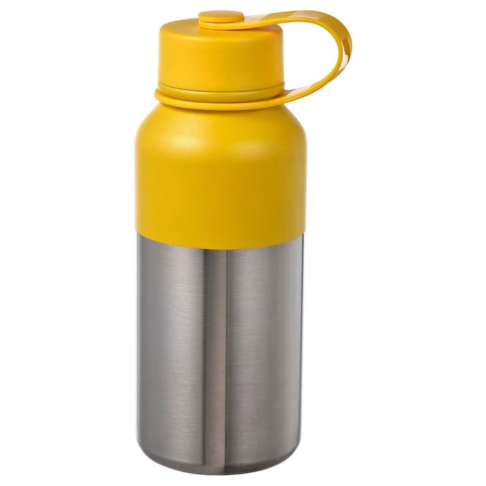 HETLEVRAD Insulated flask, stainless steel / yellow 0.5 l