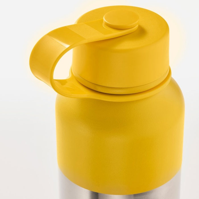 HETLEVRAD Insulated flask, stainless steel / yellow 0.5 l