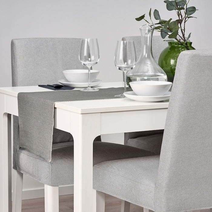 SVARTSENAP Table-runner, grey, 35x130 cm