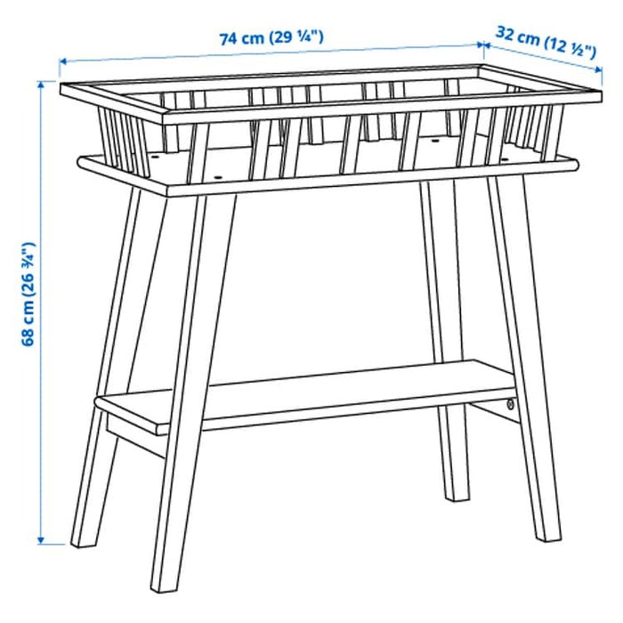 LANTLIV Plant stand, white, 68 cm