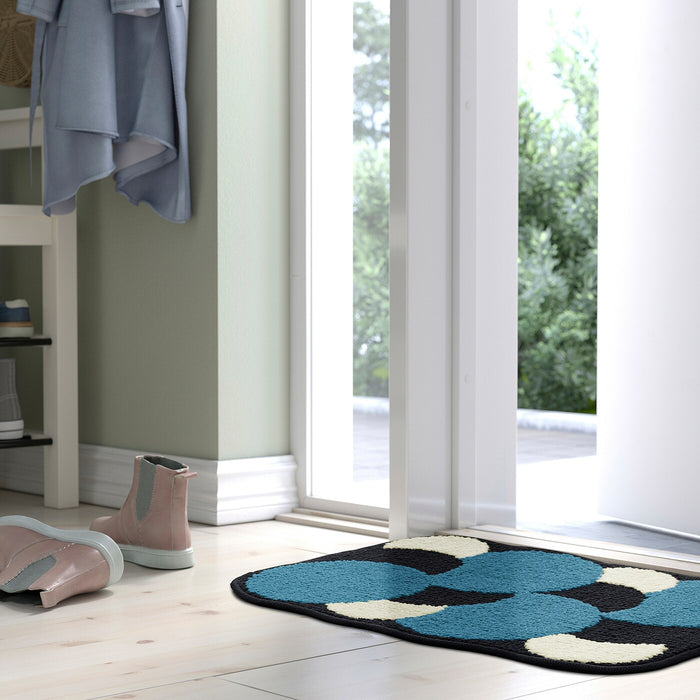 RALER door mat, blue, 40x60 cm