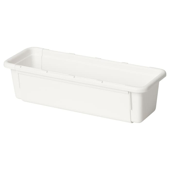 KACKLA extendable box, white, 18-28x13 cm