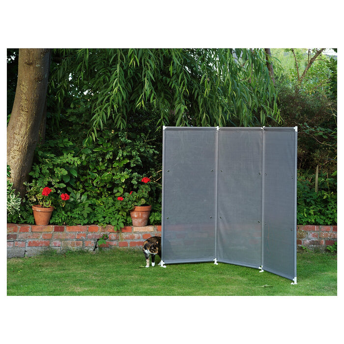 YTTERSKAR privacy screen, outdoor, grey, 185x150 cm