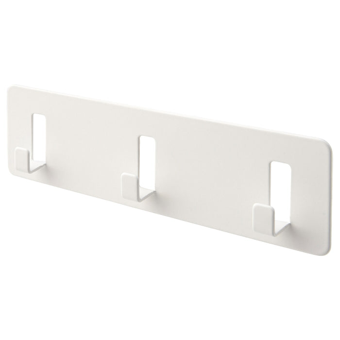 GALTBOX rack with 3 hooks, self-adhesive/white