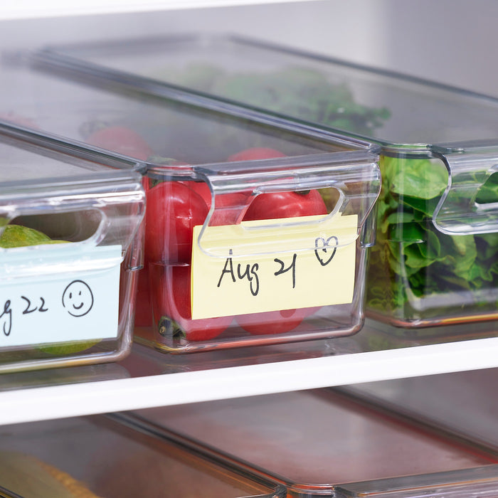 KLIPPKAKTUS storage box for fridge, transparent, 32x10x8 cm