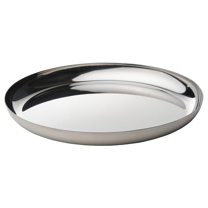 TUVHATTA Serving plate, stainless steel 32cm