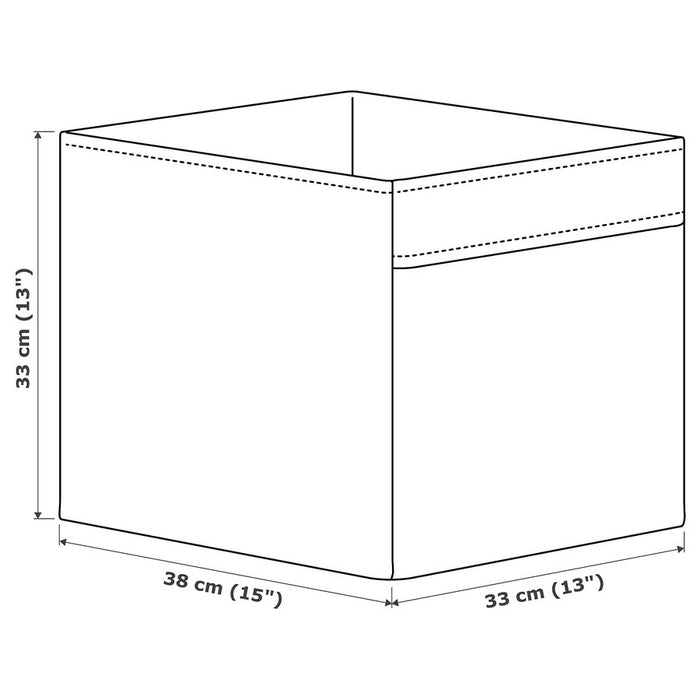 AFTONSPARV Box, space black/white, 33x38x33 cm