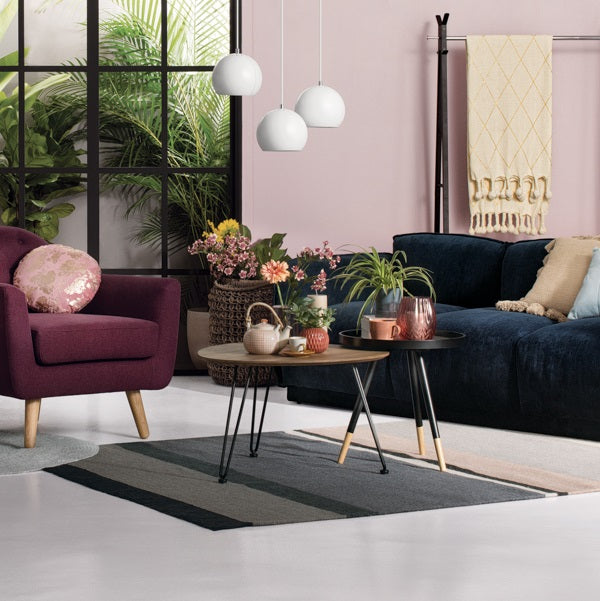 CORWIN Coffee table medium, Black/cocoa, 68x67x43 cm, 132088