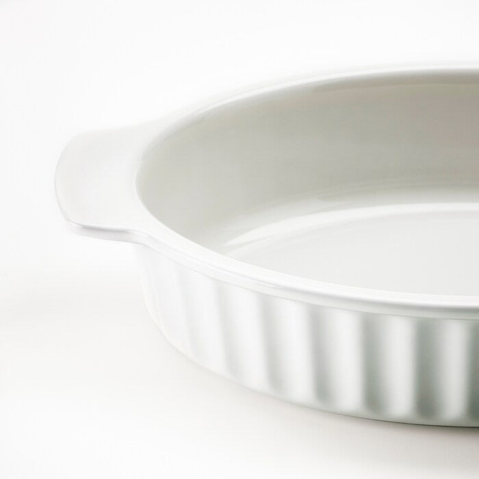 POETISK Oven dish, oval/off-white, 32x21 cm