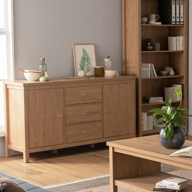 RHODES Sideboard, oak, 160x46x88 cm, 345045