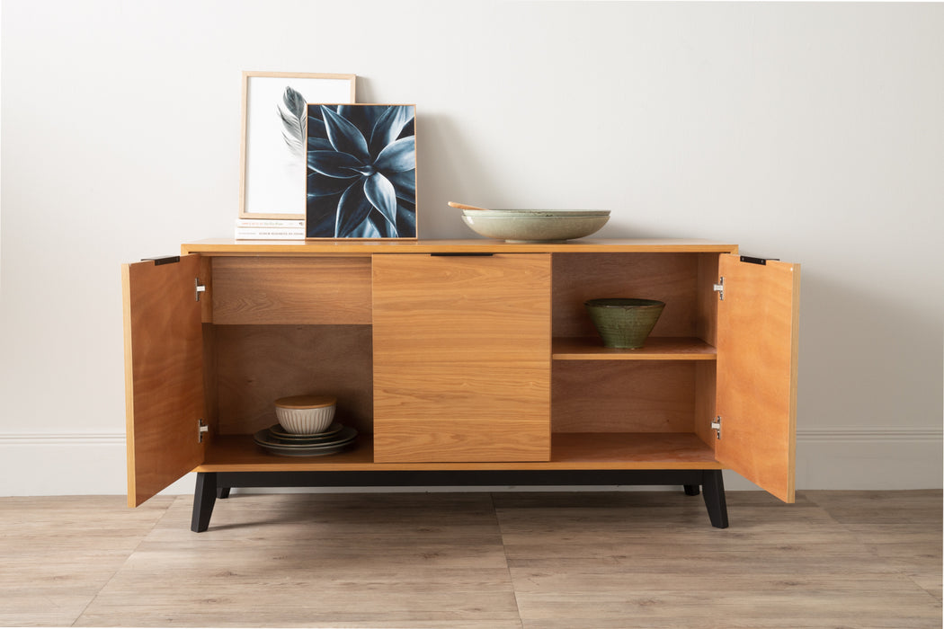 MALTON Sideboard, oak, 143x40x75 cm, 344011