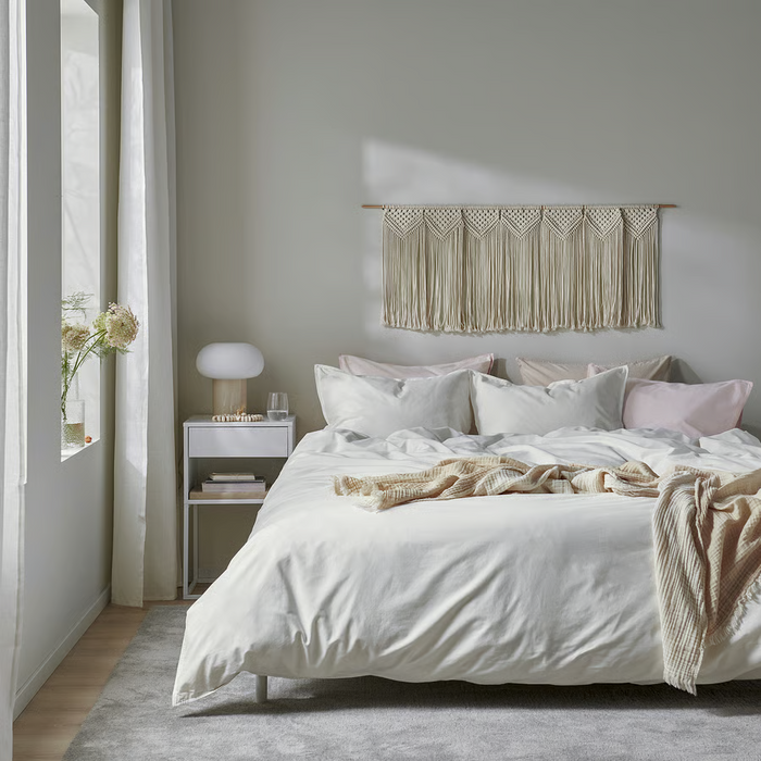 ANGSLILJA Duvet cover and 2 pillowcases, white, 200x200/50x80 cm, 70479149