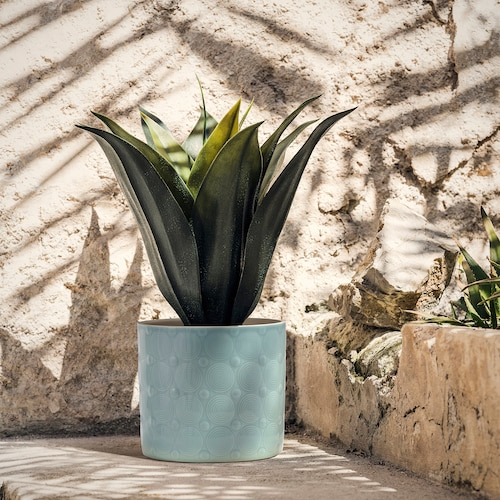 ALGERGRAN Plant pot, in/outdoor light green, 15 cm, 50576491