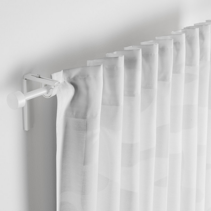 APELSTAVMAL Curtains, 1 pair, white, 145x250 cm