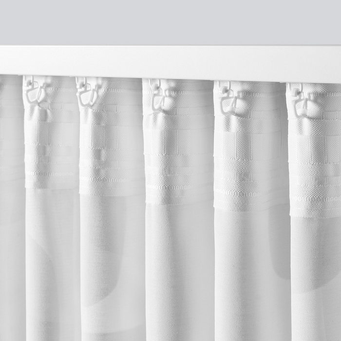 APELSTAVMAL Curtains, 1 pair, white, 145x250 cm