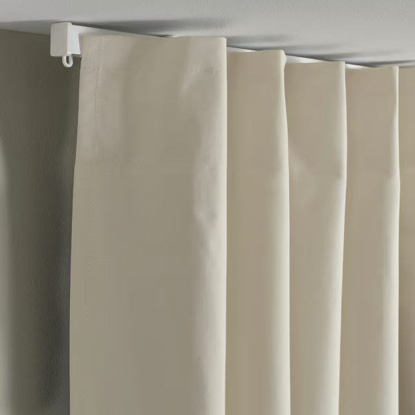 BENGTA Block-out curtain, 1 piece, beige/with heading tape, 210x250 cm, 50602150