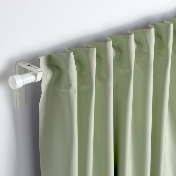 BENGTA Block-out curtain, 1 piece, green/with heading tape, 210x250 cm, 60602164
