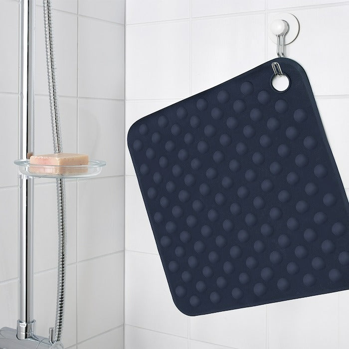 BLASJON Shower mat, dark blue, 50x50 cm