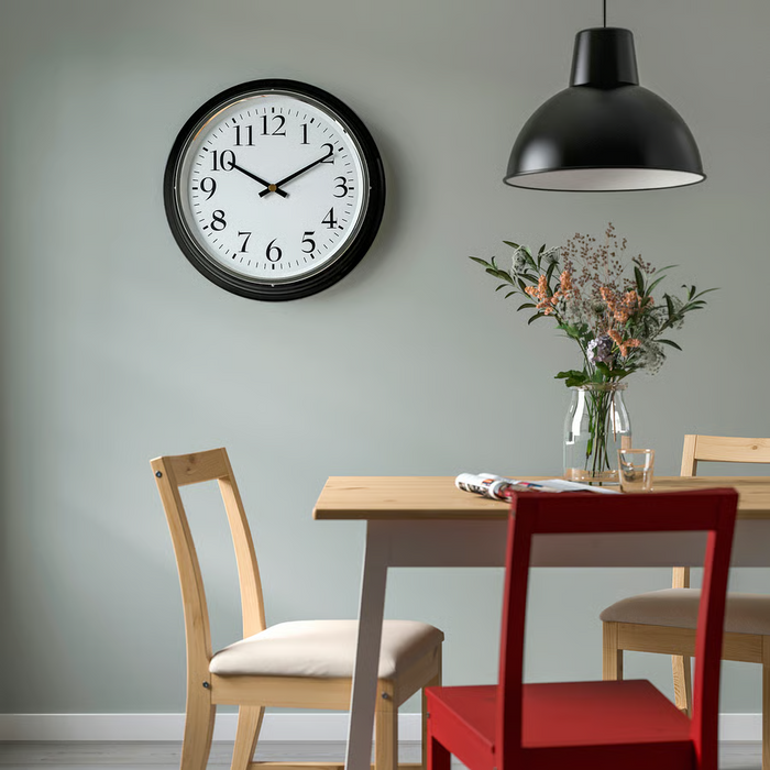 BRAVUR Wall clock, low-voltage, black, 40540474