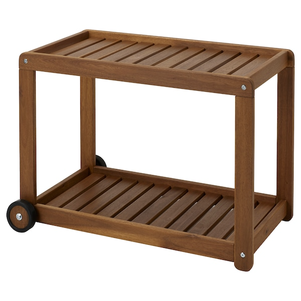 BROGGAN Trolley, outdoor, acacia light brown stained, 83x40x57 cm, 50570696