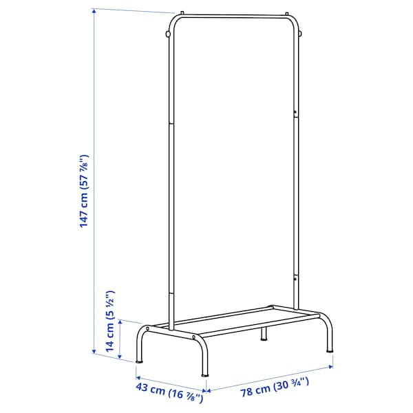 BRUKSVARA Clothes rack, white, 78x147 cm, 80558216