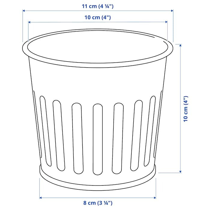 CITRONMELISS Plant pot, in/outdoor/grey, 9 cm