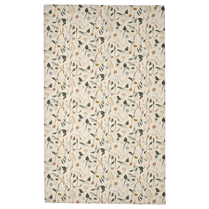 DAKSJUS Tablecloth, wipeable/sprout patterned off-white, 145x240 cm