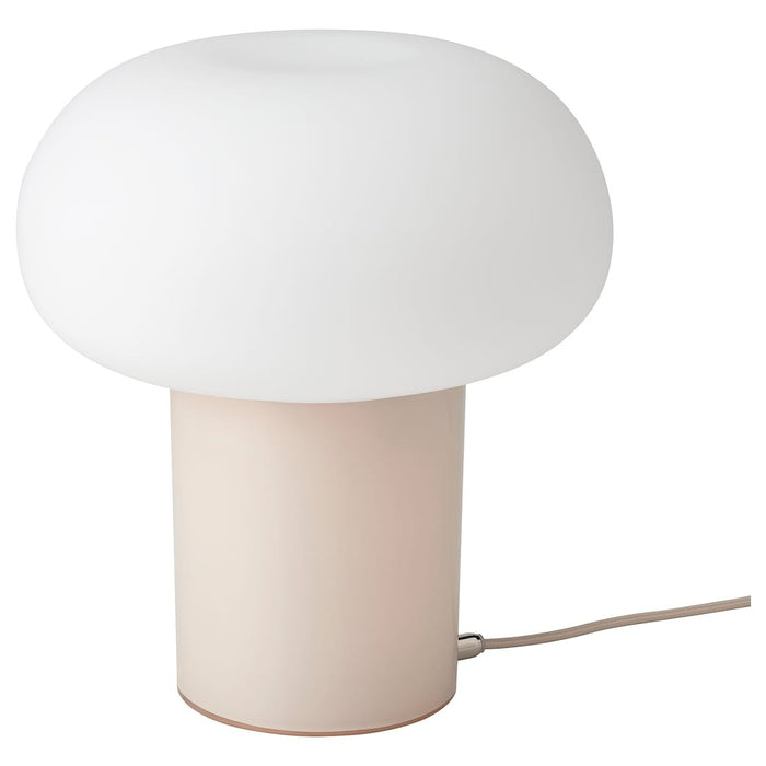 DEJSA Tabe Lamp, beige/opal white glass, 28cm