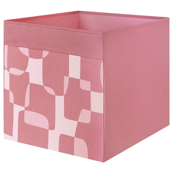 DRONA Box, pink/white, 33x38x33 cm