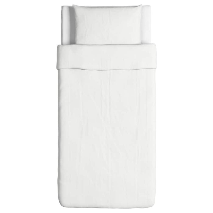 DVALA Duvet cover and pillowcase, white, 150x200/50x80 cm