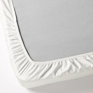 FARGMARA Fitted sheet, white, 90x200 cm