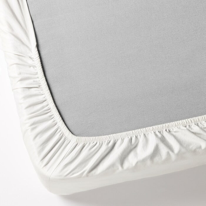 FARGMARA Fitted sheet, white, 180x200 cm