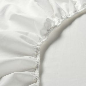 FARGMARA Fitted sheet, white, 90x200 cm