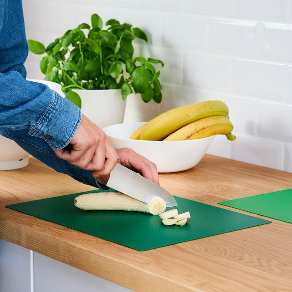 FINFORDELA Bendable chopping board, green/bright green