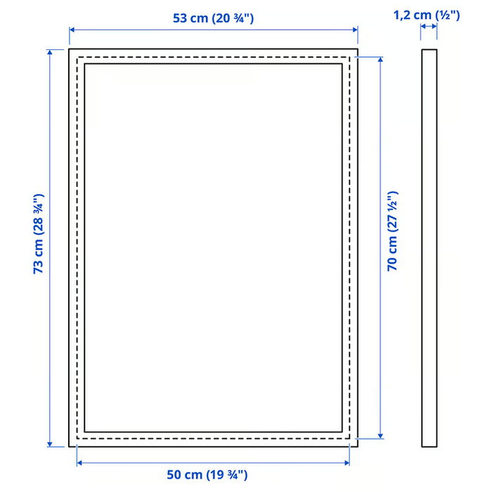 FISKBO Frame, black, 50x70 cm 10297963