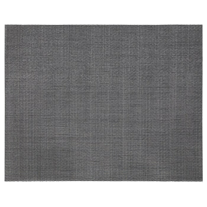 FLYGFISK Place mat, dark grey, 38x30 cm